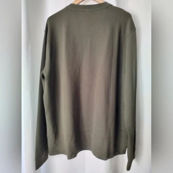 Copper & Oak Supply Olive Long Sleeve Cotton Blend Henley T-Shirt Men's XXL - Picture 2 of 10